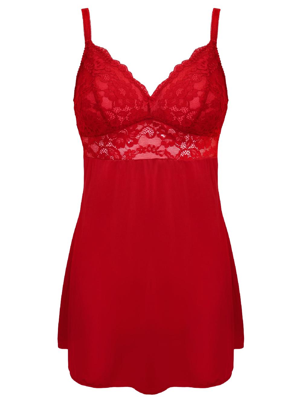 seraphine Pour Moi Red Fleur Lace Chemise