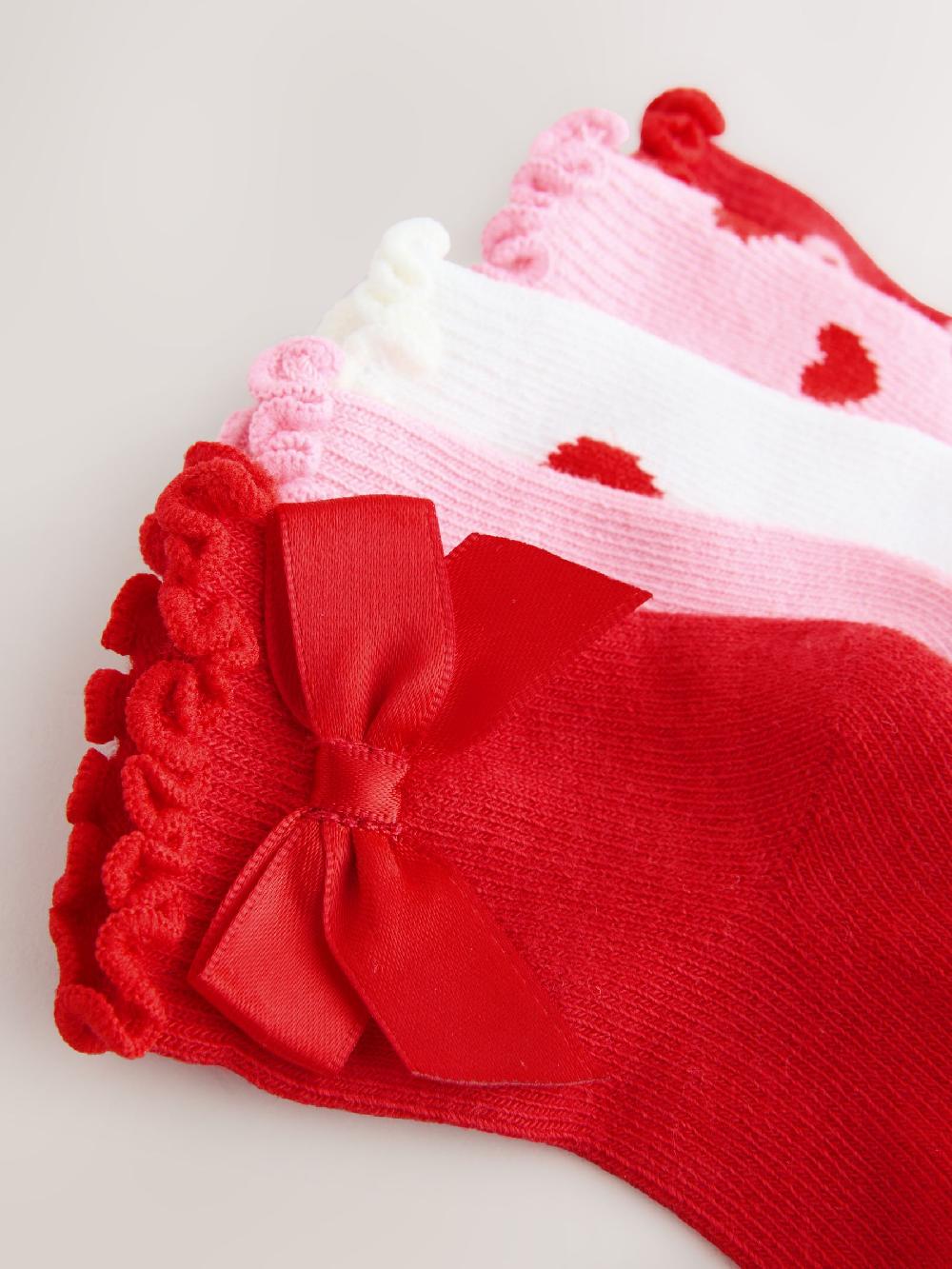 seraphine Red Bow Baby Socks 5 Pack (0mths-2yrs)