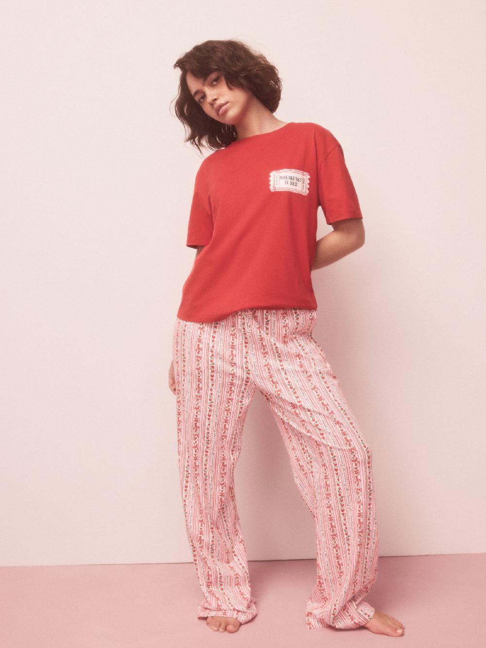 seraphine Red Graphic Short Sleeve Pyjamas