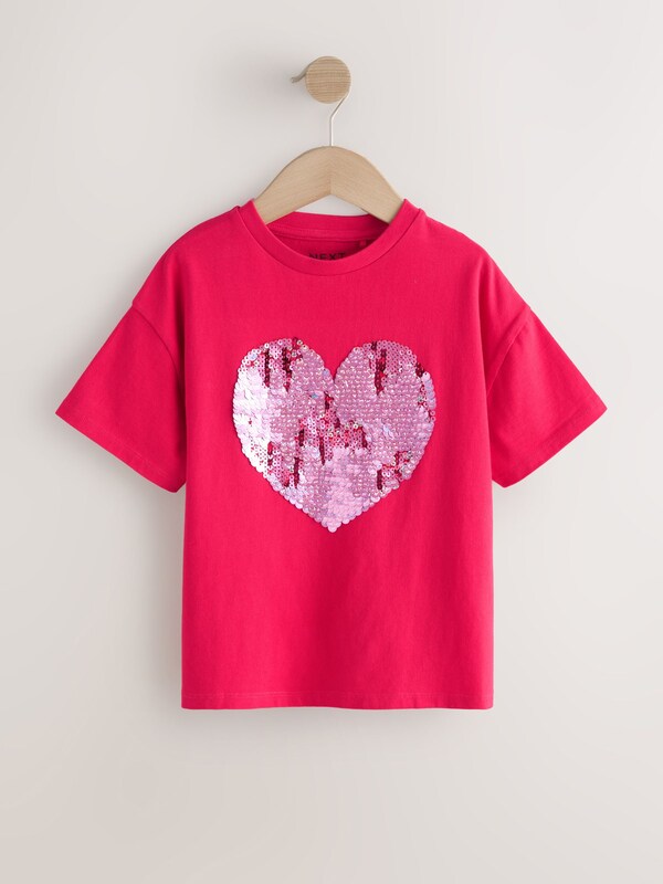 Seraphine Red Heart Sequin T-Shirt (3-16yrs)