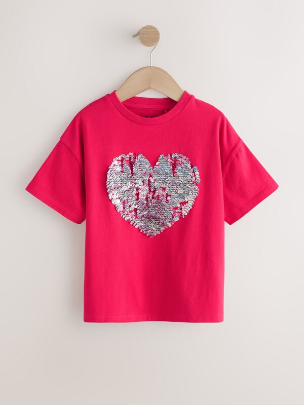Seraphine Red Heart Sequin T-Shirt (3-16yrs)
