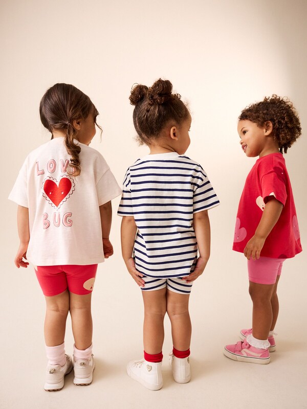 Seraphine Red Hearts T-Shirts 3 Pack (3mths-7yrs)