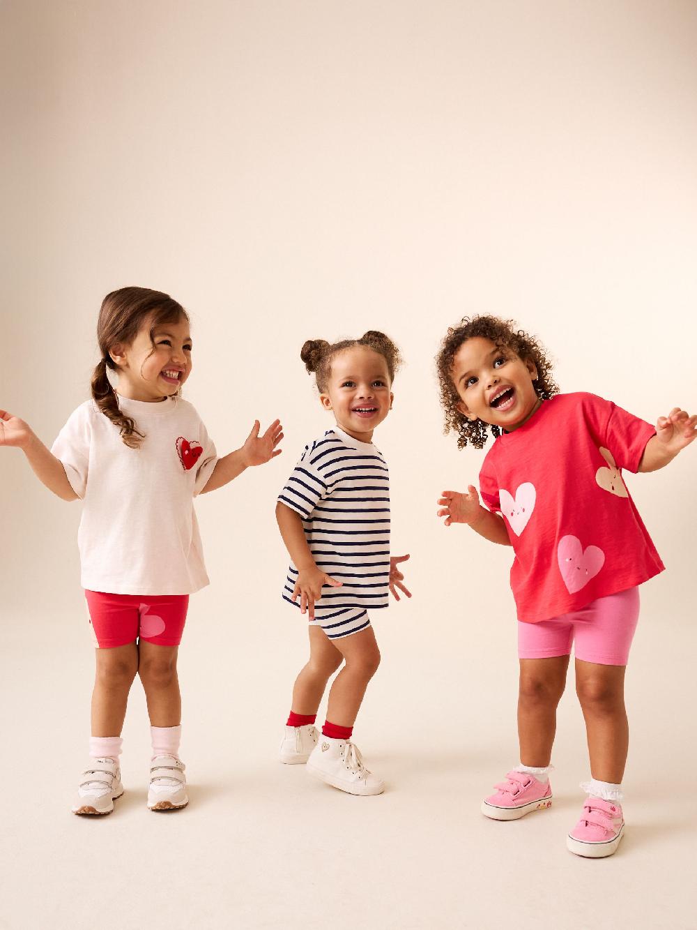 seraphine Red Hearts T-Shirts 3 Pack (3mths-7yrs)