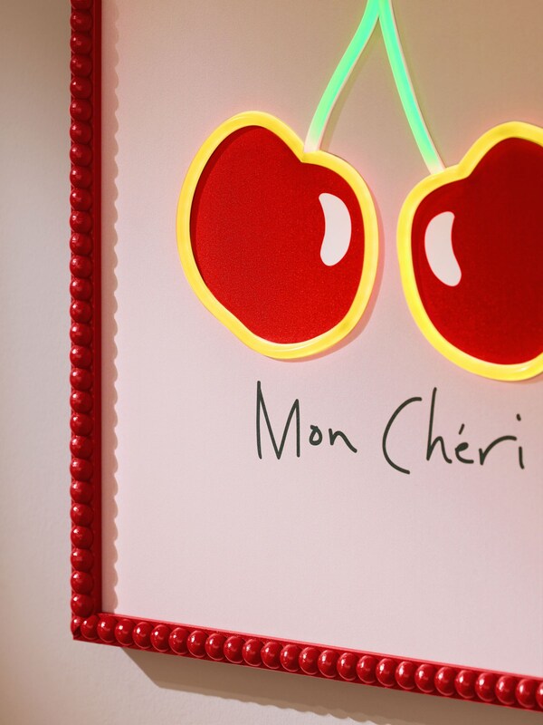 Seraphine Red Mon Cheri Light Up Wall Art