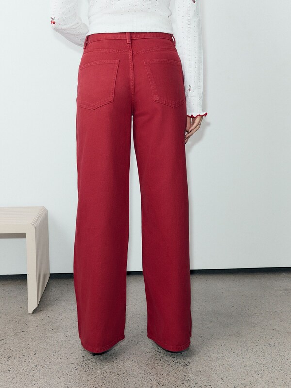 Seraphine Red Wide Leg Jeans