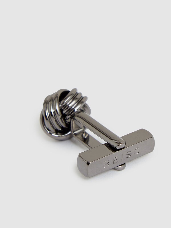 Seraphine Reiss Gunmetal Callum Knot Cufflinks