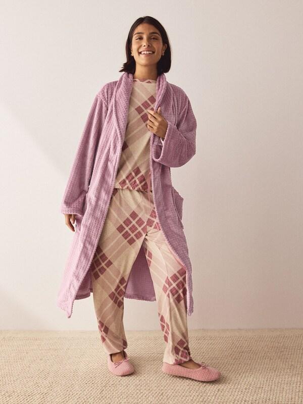 Seraphine Rose Pink Waffle Cosy Robe
