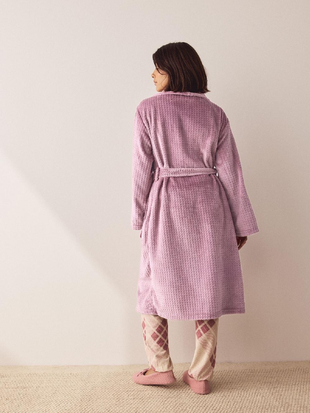 seraphine Rose Pink Waffle Cosy Robe