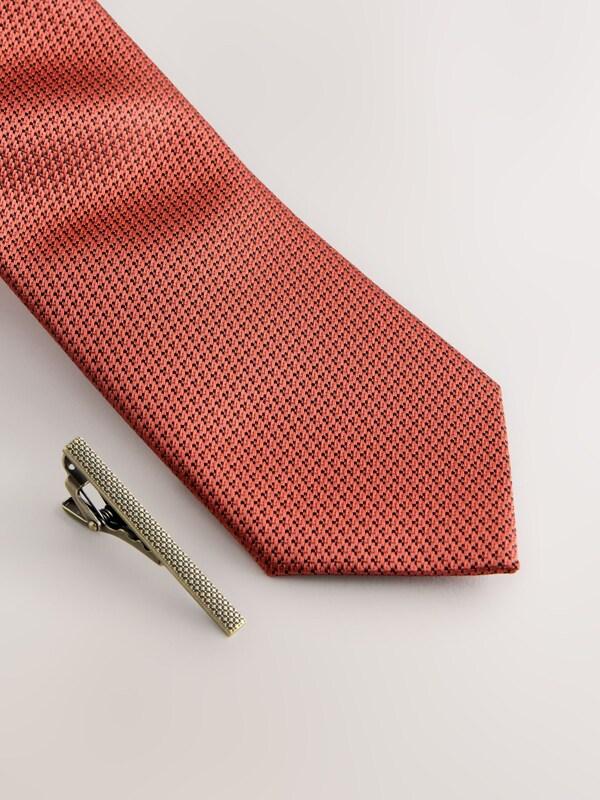 Seraphine Rust Red Tie And Pocket Square Set