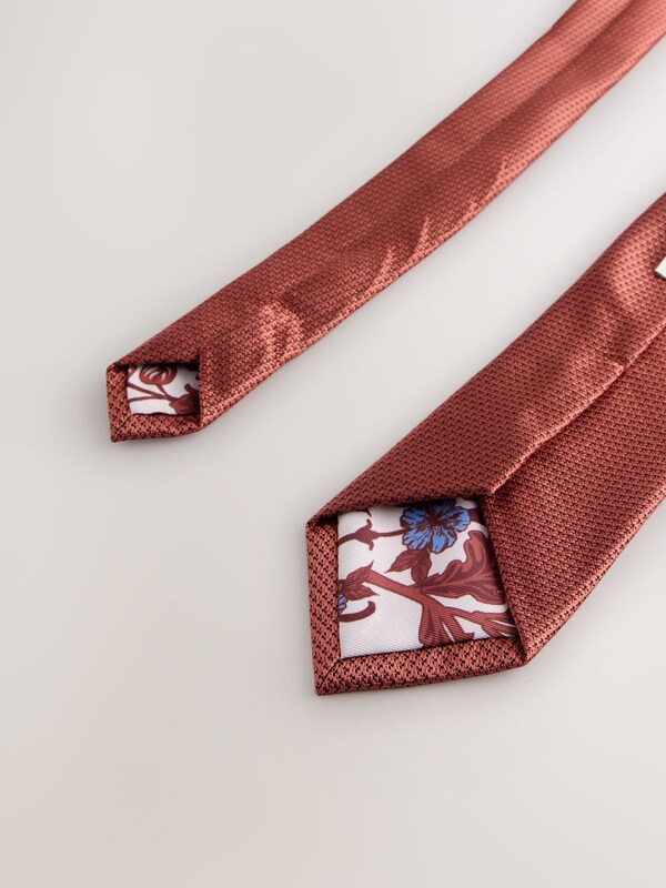 Seraphine Rust Red Tie And Pocket Square Set