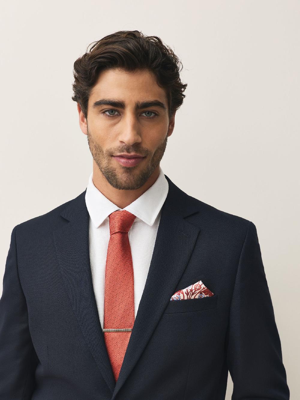 seraphine Rust Red Tie and Pocket Square Set