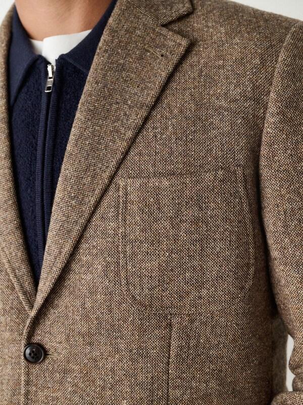 Seraphine Sand Relaxed Fit Wool Blend Suit Jacket