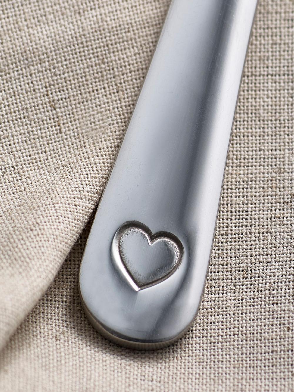 seraphine Silver 16pc Heart Stainless Steel Set
