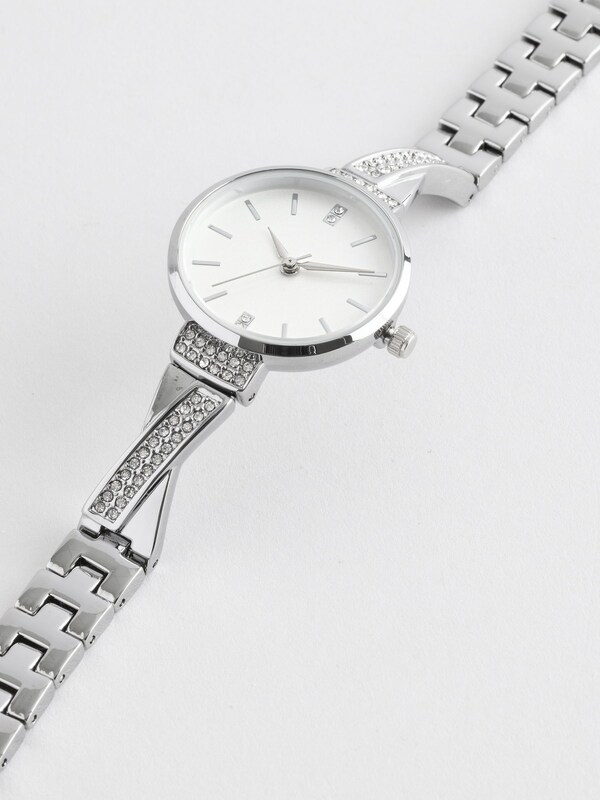 Seraphine Silver Sparkle Bracelet Watch Set