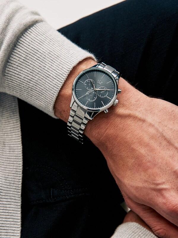 Seraphine Silver Tone Pattern Bracelet Watch
