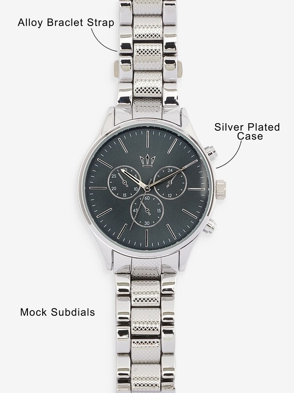 Seraphine Silver Tone Pattern Bracelet Watch