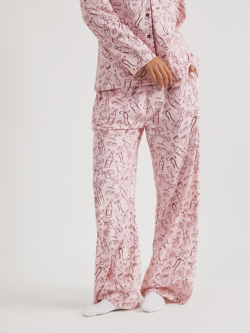 seraphine Skinnydip Pink Girl Dinner Pyjamas Set
