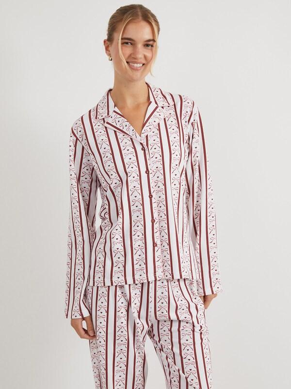 Seraphine Skinnydip White Stripe Bow Pyjamas Set
