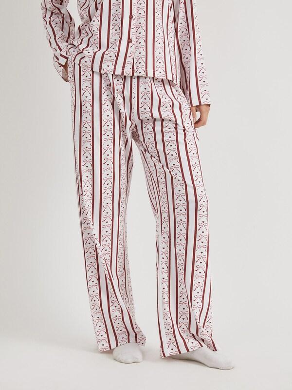 Seraphine Skinnydip White Stripe Bow Pyjamas Set