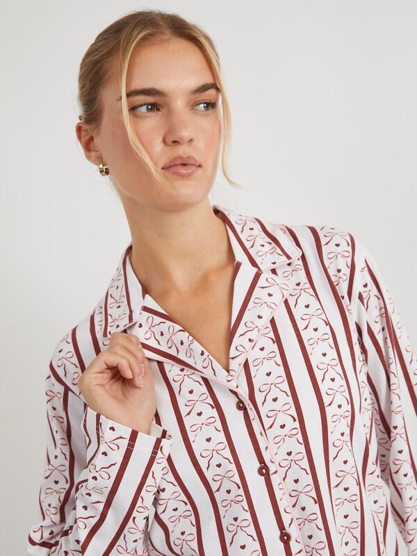 Seraphine Skinnydip White Stripe Bow Pyjamas Set