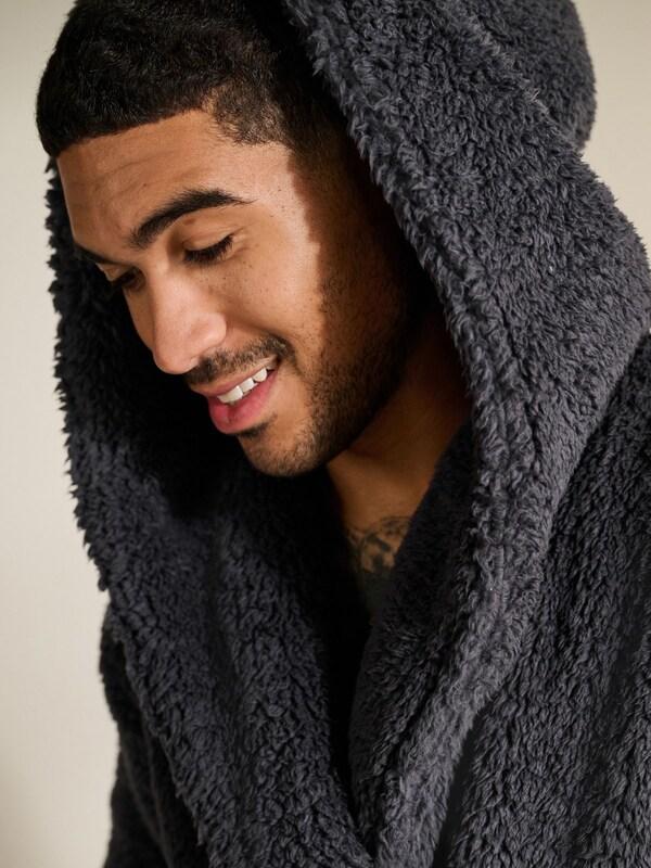 Seraphine Slate Grey Borg Dressing Gown