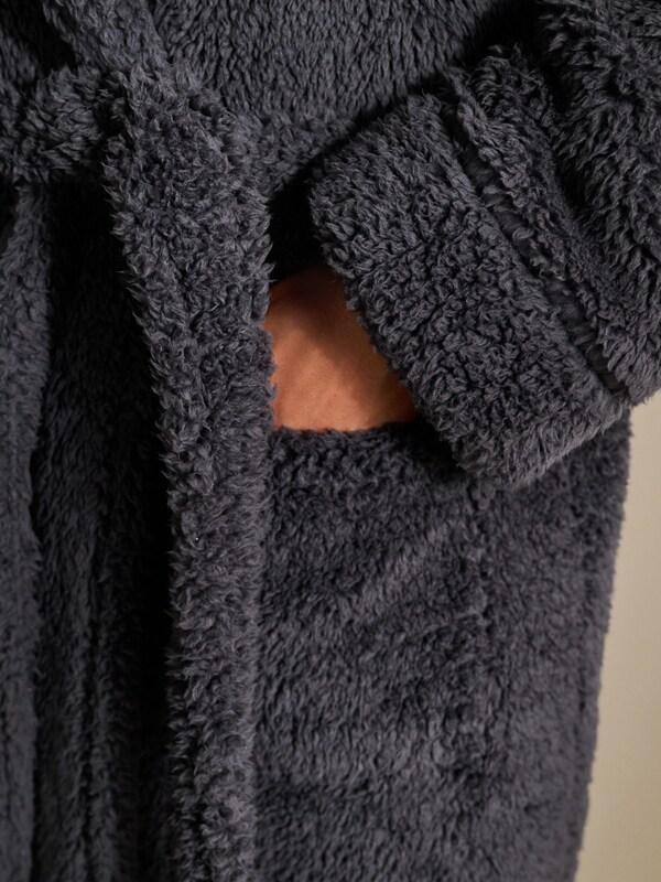 Seraphine Slate Grey Borg Dressing Gown