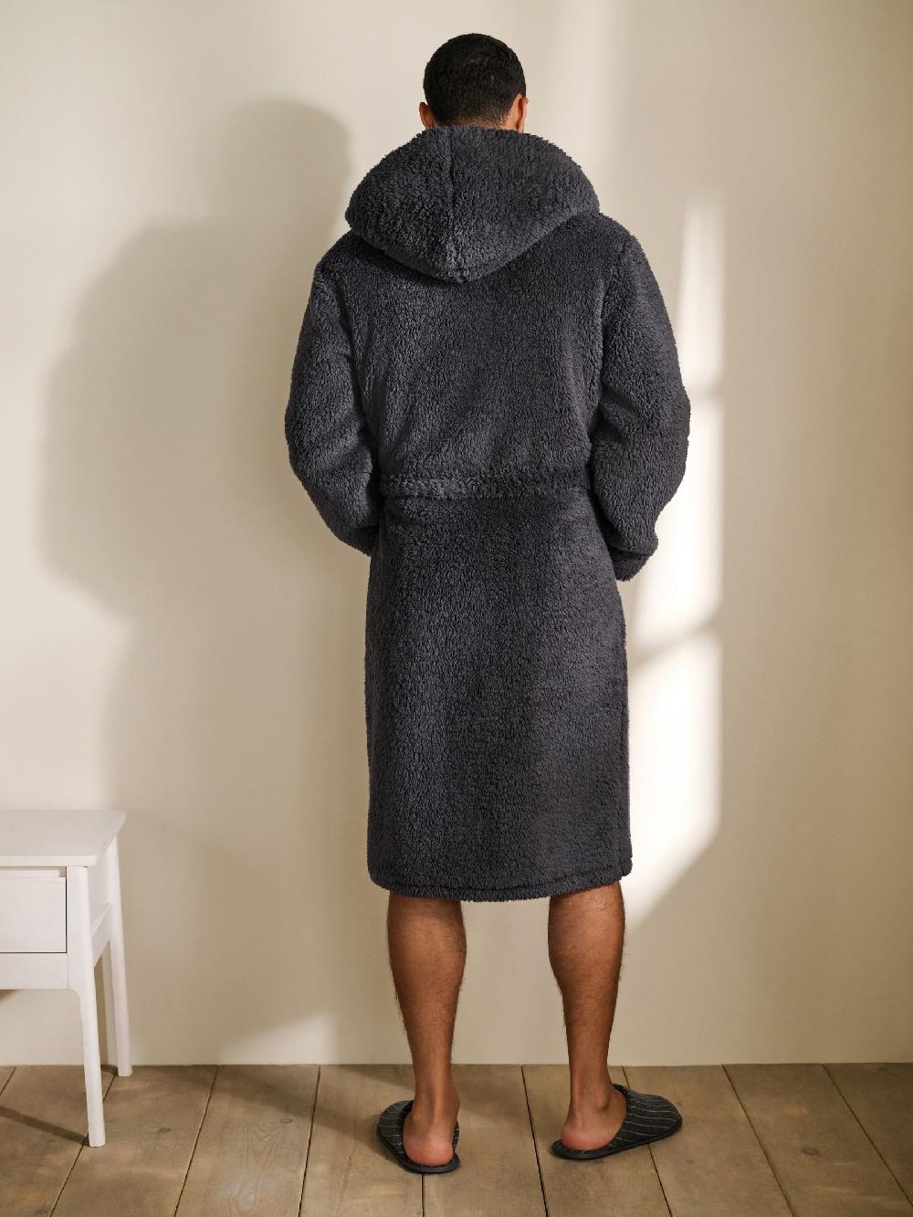 seraphine Slate Grey Borg Dressing Gown