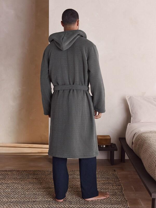 Seraphine Slate Grey Corded Textured Dressing Gown