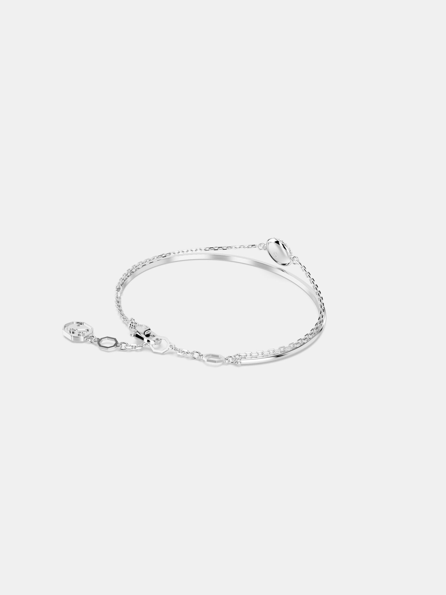 seraphine Swarovski Silver Tone Crystal Bangles