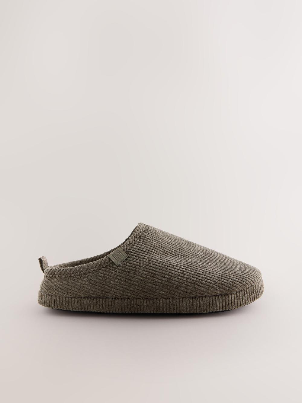 seraphine Taupe Cord Mule Slippers