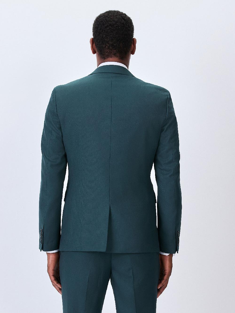 seraphine Teal Blue Slim Fit Textured Suit Jacket seraphine Teal Blue Slim Fit Textured Suit Jacket