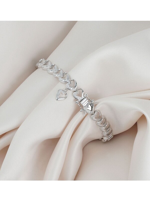 Seraphine The Diamond Store White Heart Bracelet