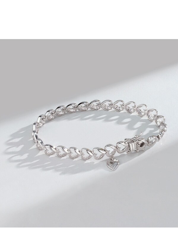 seraphine The Diamond Store White Heart Bracelet
