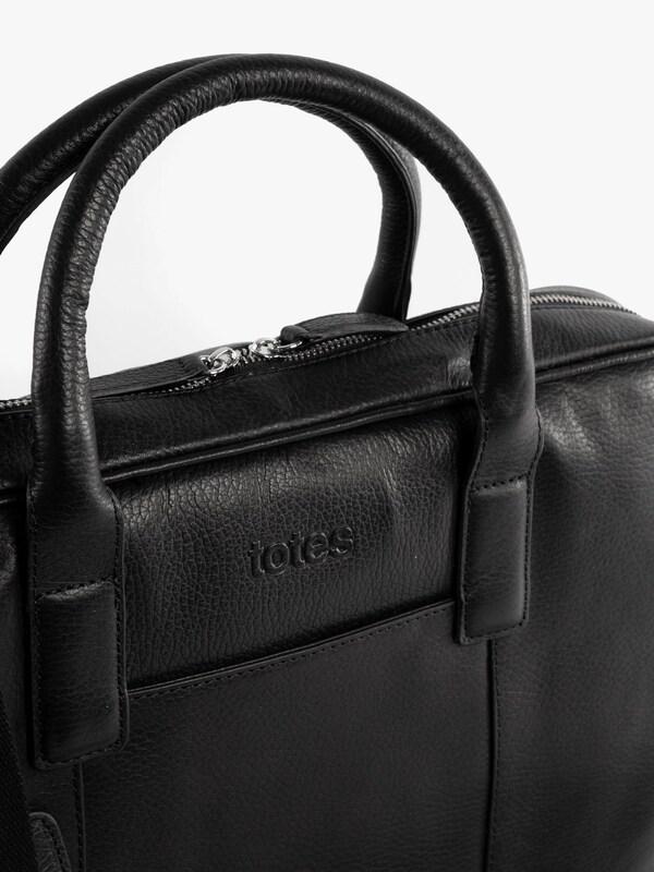 Seraphine Totes Black Genuine Leather Laptop Bag
