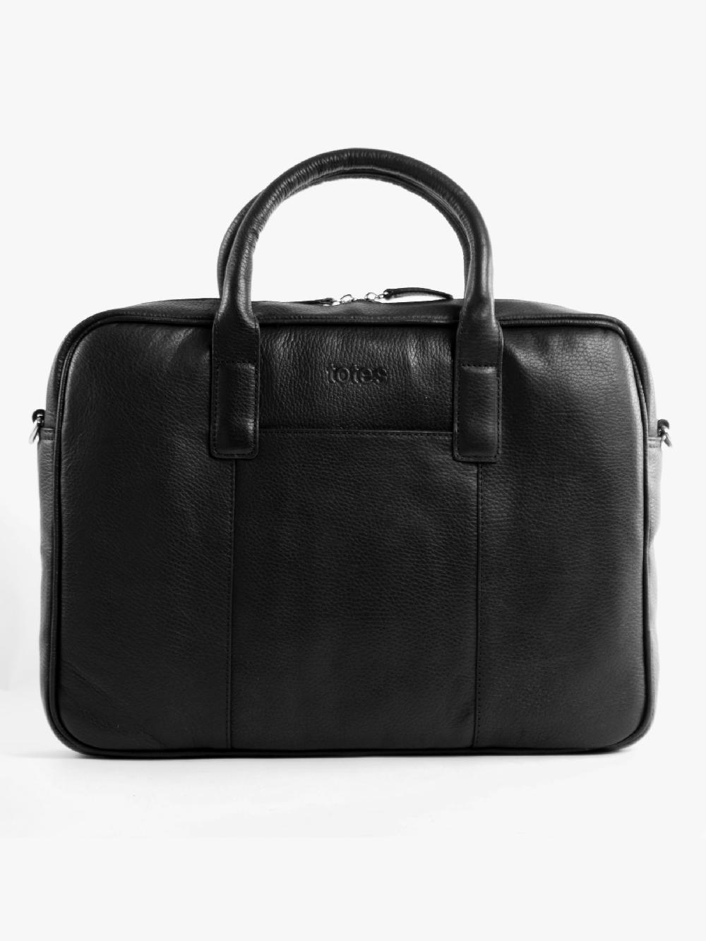 seraphine Totes Black Genuine Leather Laptop Bag