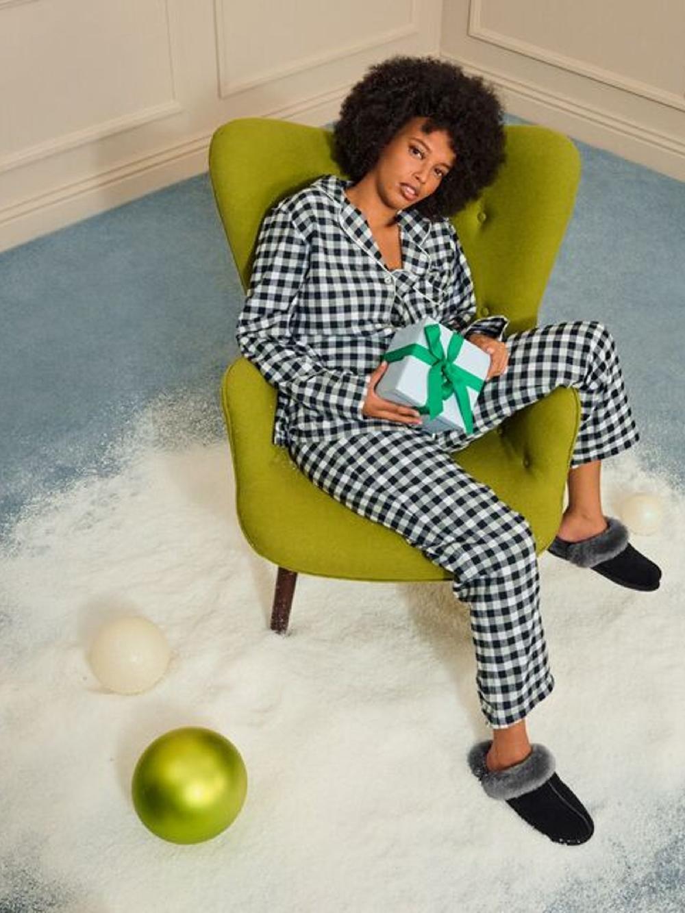 seraphine UGG Black/Grey Scuffette ll Slippers