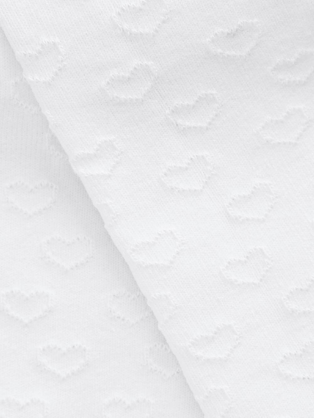 seraphine White Cotton Rich Textured Heart Tights