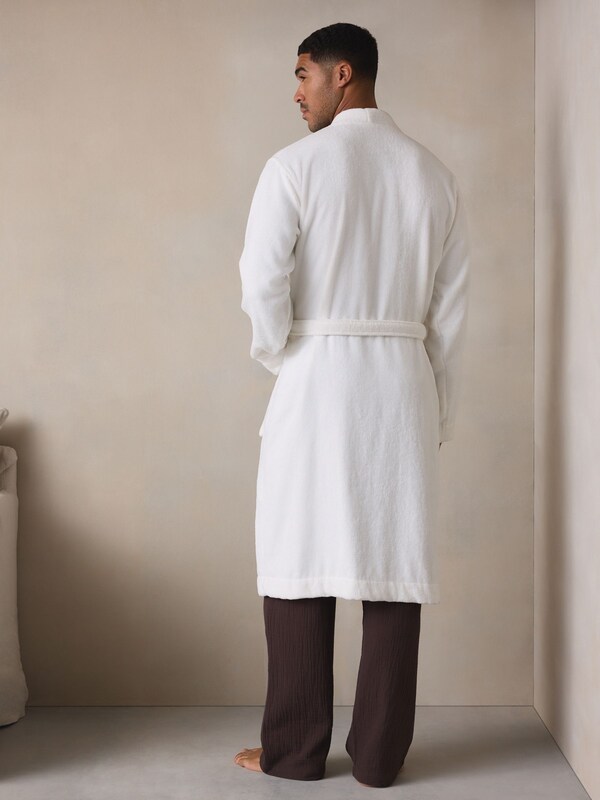 Seraphine White Cotton Towelling Dressing Gown