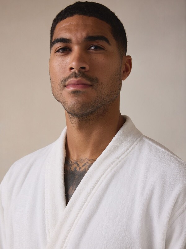 Seraphine White Cotton Towelling Dressing Gown