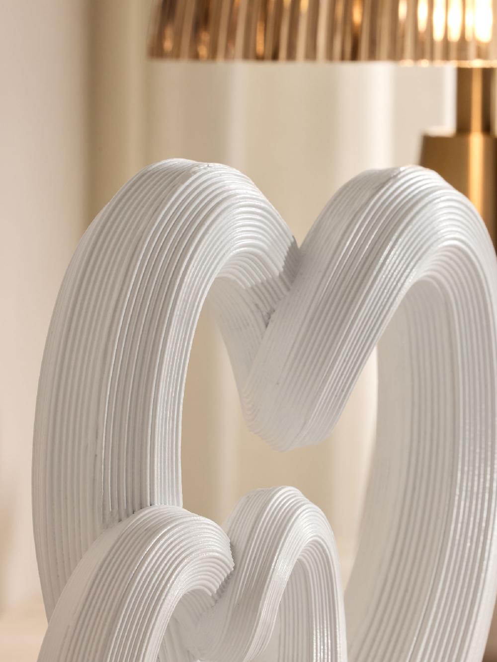 seraphine White Pleat Hearts Ornament