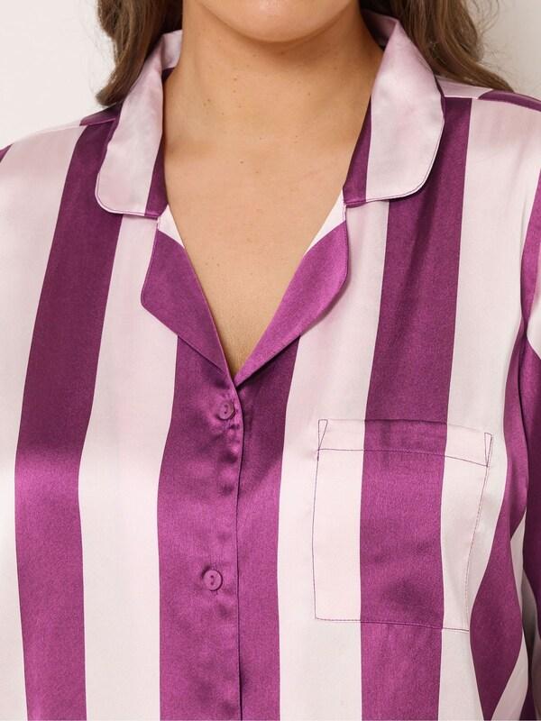 Seraphine Yours Curve Red Satin Pyjamas Set