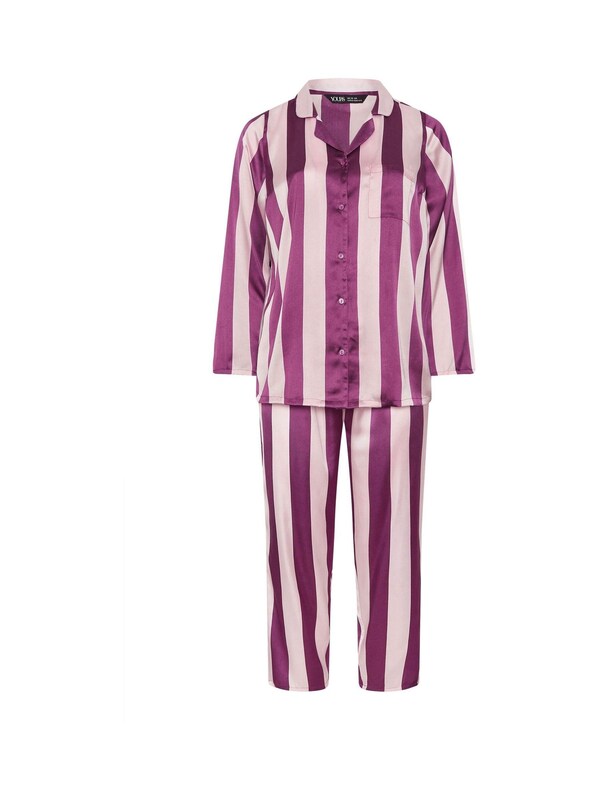 Seraphine Yours Curve Red Satin Pyjamas Set