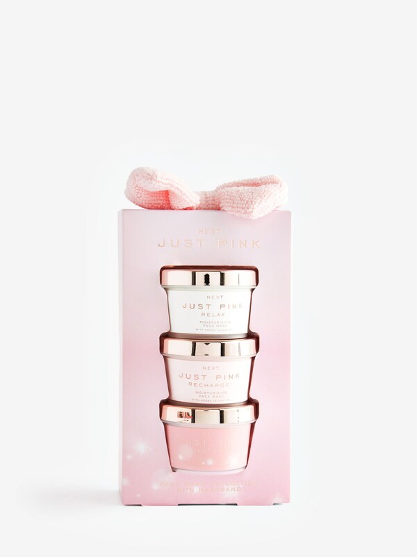 Seraphine Set Of 3 Just Pink Face Masks And Bow Headband Gift Set