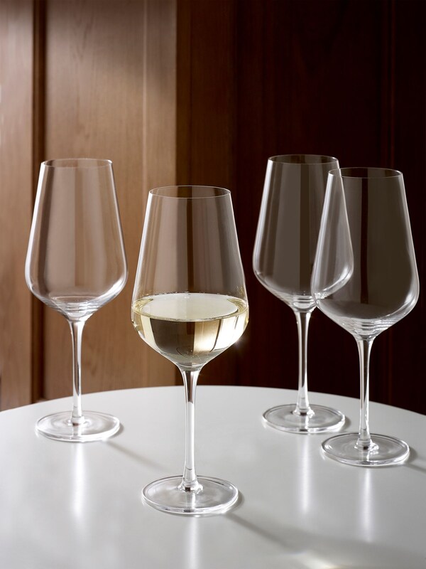 Seraphine Set Of 4 Clear Belgravia Crystal Set Of 4 White Wine Glasses