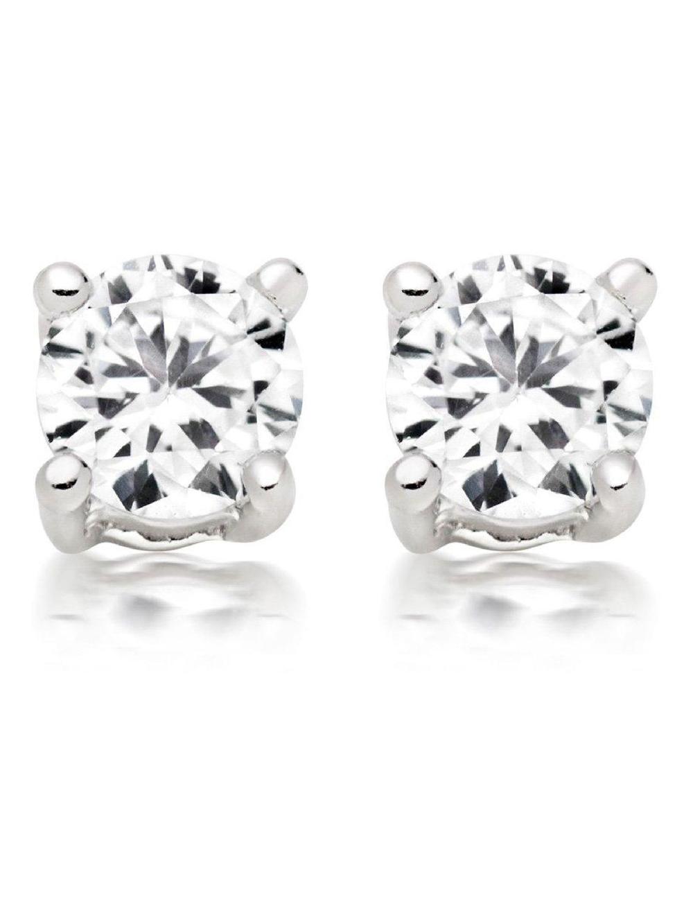 seraphine Silver Sterling Silver Cubic Zirconia Stud Earrings