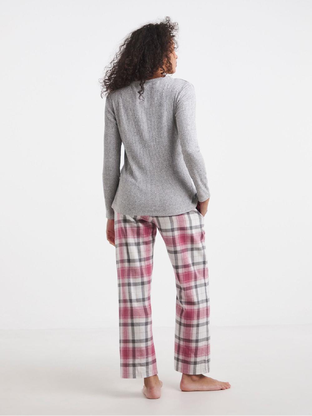seraphine Simply Be Brown Pretty Secrets Check Henly Pyjamas Set