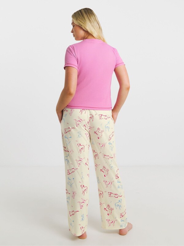 Seraphine Simply Be Pink 2 Pack Ribbed T-Shirt Pyjamas Set