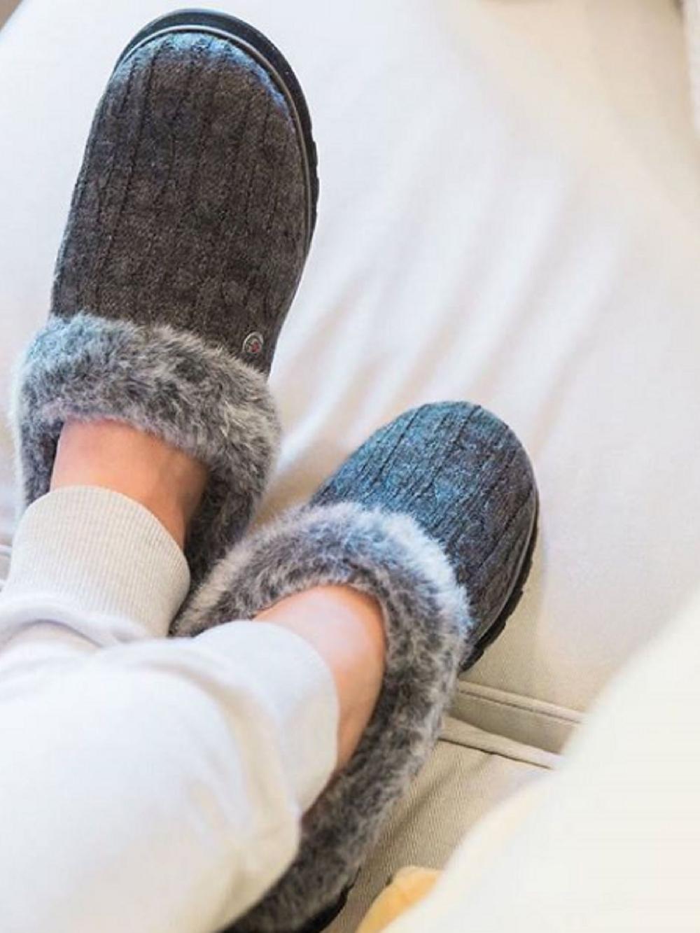 seraphine Skechers Dark Grey Womens Keepsakes Ice Angel Slippers