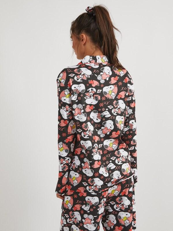 Seraphine Skinnydip Black Peanuts Snoopy Love Pyjamas Set