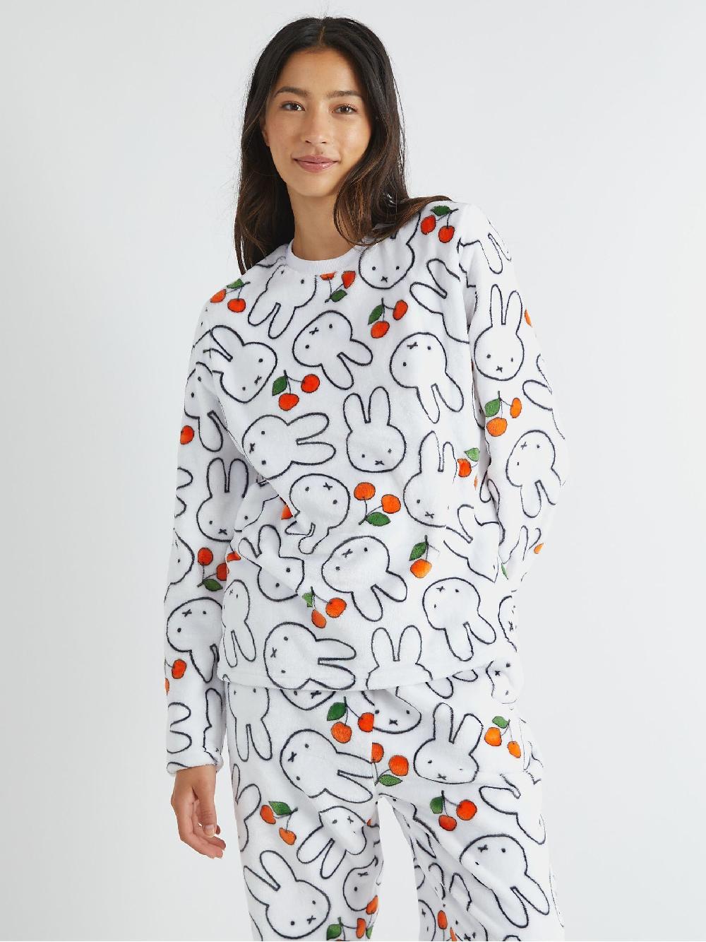 seraphine Skinnydip White Miffy x Cherry Fleece Pyjamas Set